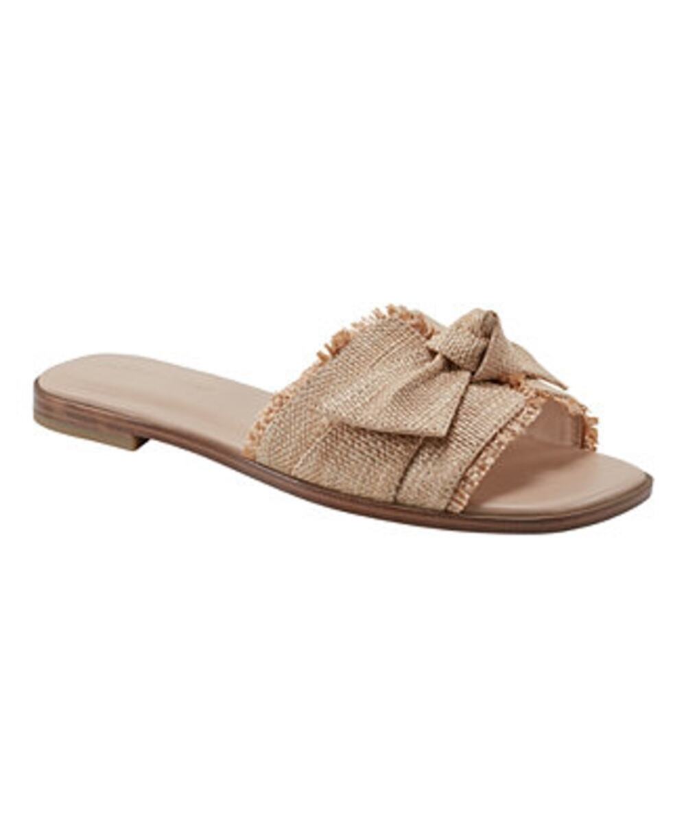 Marc Fisher Fineya Raffia Knot Slide Sandals Women 7.5 NIB